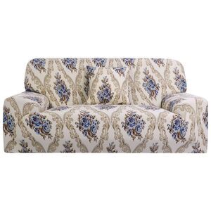 Stretch 3 Seater Sofa Cover Elastic Printed Slipcovers with One Pillowcase Large